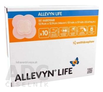 ALLEVYN LIFE Krytie na rany 12,9x12,9 cm, adhezívne penové krytie so silikónovým gélom  1x10 ks