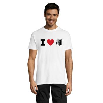 I Love Santos Futebol Clube pánske tričko biele 4XL