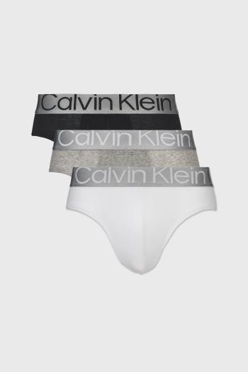 3 PACK Slipy Calvin Klein Steel Cotton