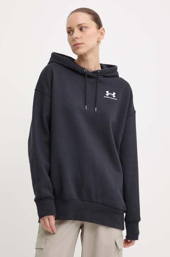 Mikina Under Armour dámska, čierna farba, s kapucňou, jednofarebná