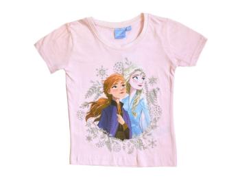 Setino Detské tričko s krátkym rukávom - Frozen svetloružové Veľkosť - deti: 140