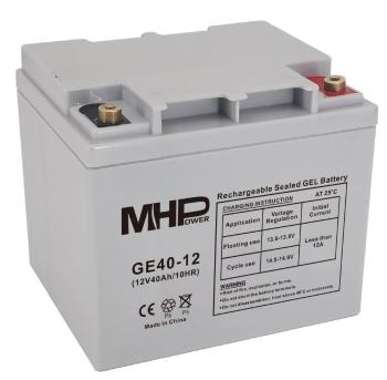 Batéria MHPower GE40-12 GEL, 12V/40Ah, T1-M6, Deep Cycle 