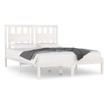 Rám postele biely masívna borovica 160 × 200 cm, 3103944