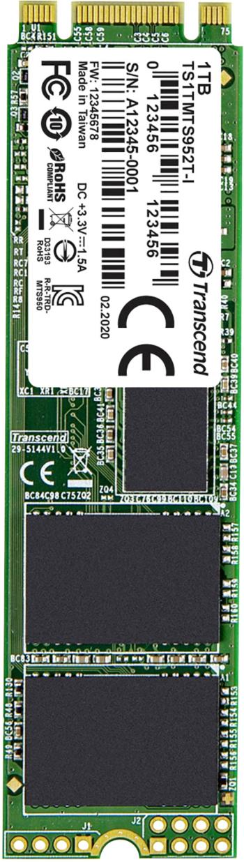 Transcend MTS952T-I 1 TB interný SSD disk NVMe / PCIe M.2 SATA 6 Gb / s Retail TS1TMTS952T-I