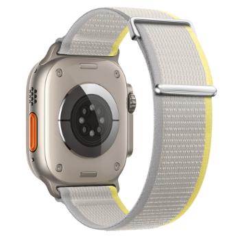 BStrap Velcro Nylon remienok na Apple Watch 42/44/45mm, yellow beige (SAP016C13)