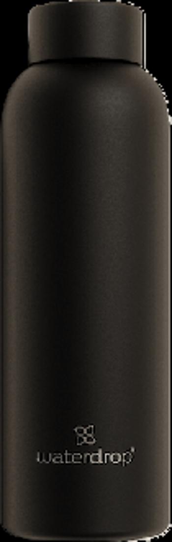 Waterdrop Nerezová fľaša, čierna 600 ml