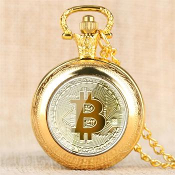 Bitcoin Vreckové Hodinky Bitcoin KP5815 zlatá