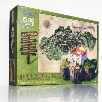 Puzzle mapa Slovenska 1500 dielikov