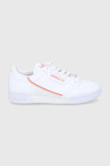 Topánky adidas Originals H05315 biela farba, na plochom podpätku