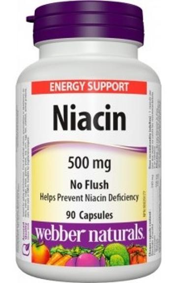Webber Naturals Niacin 500 mg 90 kapsúl