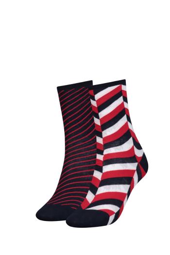 Modro-červené ponožky Herringbone - dvojbalenie