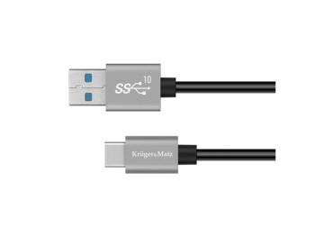 Kábel KRUGER & MATZ KM1263 Basic USB/USB-C 1m Black