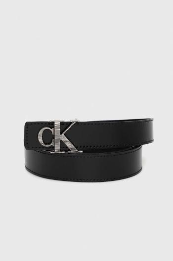 Kožený opasok Calvin Klein Jeans dámsky, čierna farba