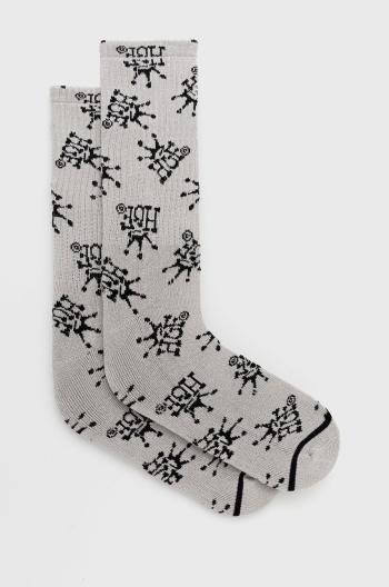 Ponožky HUF dámske, šedá farba