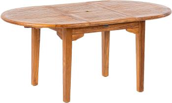 DEOKORK Záhradný teakový stôl ovál ELEGANTE (rôzne dĺžky) 130/180x120 cm