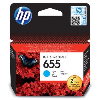 HP CZ110AE - originálna cartridge HP 655, azúrová, 12ml