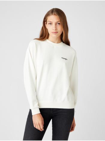 Biela dámska mikina s potlačou Wrangler Retro Sweat