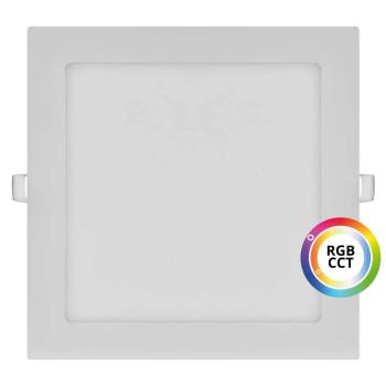 T-LED Biely vstavaný LED panel hranatý 225 x 225mm 27W 24V RGB+CCT 102336