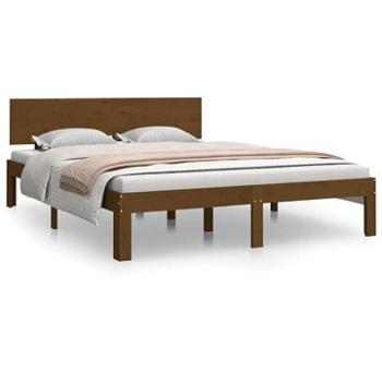 Rám postele medovo hnedý masívna borovica 140 × 190 cm, 810478