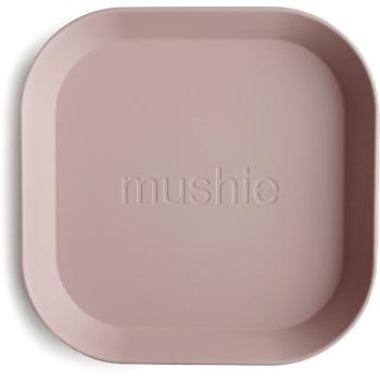 Mushie Square Dinnerware Plates tanier Blush 2 ks