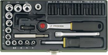 Proxxon Industrial  súprava nástrčných kľúčov a bitov metrický 1/4" (6,3 mm) 39-dielna 23070