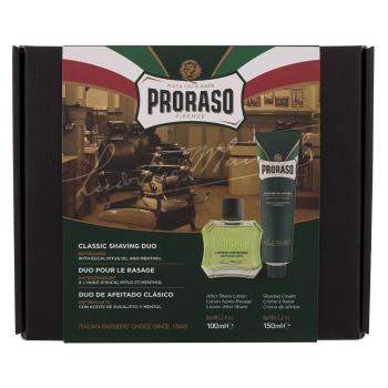 PRORASO Eucalyptus Oil & Menthol krém na holenie Green 150 ml + voda po holení Green 100 ml Darčekové balenie