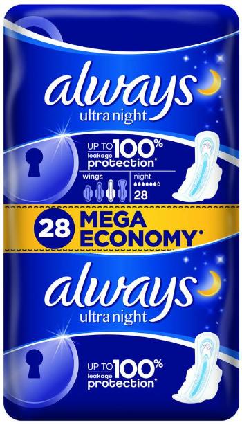 Always Ultra Night hygienické vložky 28 ks
