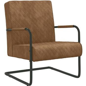 Konzolová stolička hnedá zamat, 325732