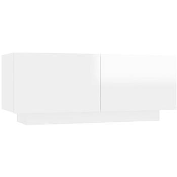 SHUMEE biela s vysokým leskom, 100 × 35 × 40 cm (804442)