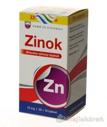 Dobré zo Slovenska Zinok 15 mg 40 tabliet