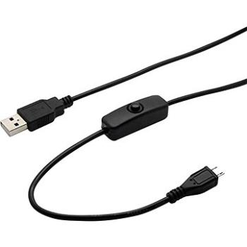 RASPBERRY Pi USB-A/USB-B napájací kábel s vypínačom (K-1470)
