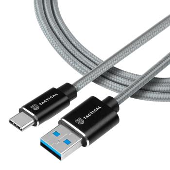 Tactical Aramid extra pevný kábel USB-A/USB-C - 1m - Sivá KP31190