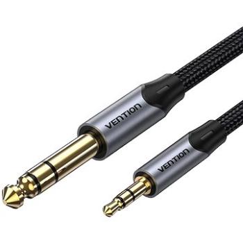 Vention Cotton Braided TRS 3,5 mm Male to 6,5 mm Male Audio Cable 1 m Gray Aluminum Alloy Type (BAUHF)