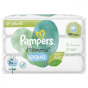 PAMPERS WIPES 144KS (3X48) HARMONIE AQUA