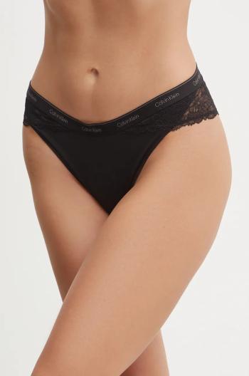 Nohavičky Calvin Klein Underwear čierna farba, priesvitné, 000QF7979E