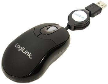 LogiLink ID0016 Wi-Fi myš USB optická čierna 3 null 800 dpi zaťahovací kábel