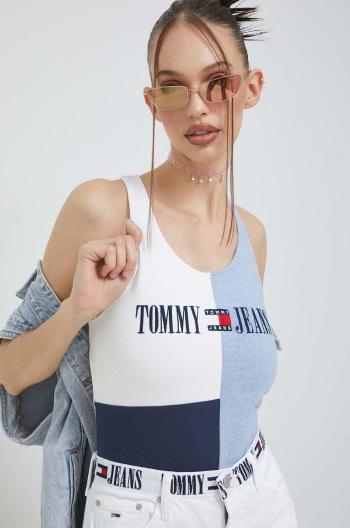 Body Tommy Jeans dámske, biela farba