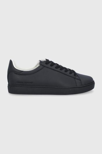 Kožená obuv Armani Exchange čierna farba