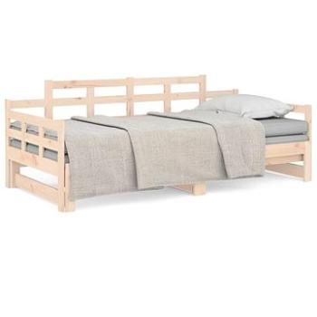 Výsuvná posteľ masívna borovica 2× (90 × 190) cm, 820352