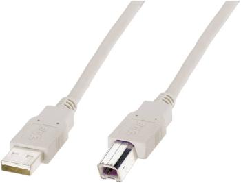 Digitus #####USB-Kabel USB 2.0 #####USB-A Stecker, #####USB-B Stecker 5.00 m béžová