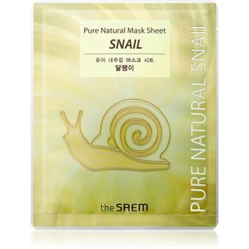 The Saem Pure Natural Snail plátenná maska s revitalizačným účinkom 20 ml