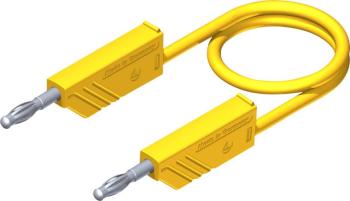 SKS Hirschmann CO MLN 50/2,5 merací kábel [lamelový zástrčka 4 mm - lamelový zástrčka 4 mm] 0.50 m žltá 1 ks