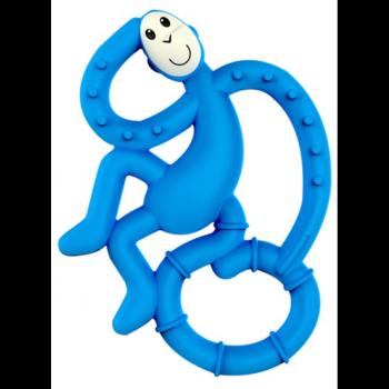 MATCHSTICK MONKEY Mini Monkey hryzátko s antimikrobiálnym povrchom - modrá