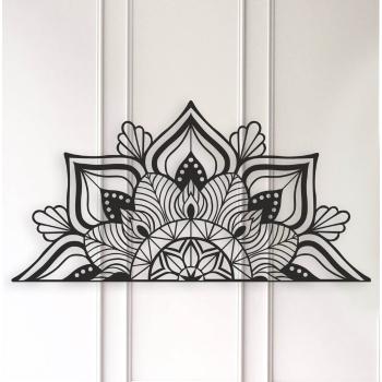 Čierna kovová nástenná dekorácia Kate Louise Mandala