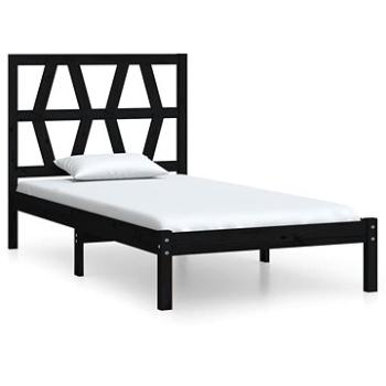 Rám postele čierny masívna borovica 90 × 190 cm Single, 3103967
