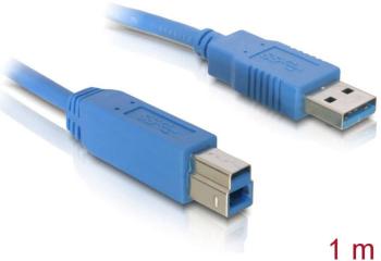 Delock #####USB-Kabel #####USB 3.2 Gen1 (USB 3.0 / USB 3.1 Gen1) #####USB-A Stecker, #####USB-B Stecker 1.00 m modrá poz