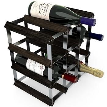 RTA stojan na 12 fliaš vína, čierny jaseň – pozinkovaná oceľ/rozložený (WINE0071)