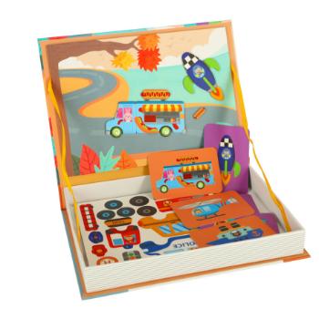 MG Magnetic Book magnetické puzzle, dopravné prostriedky