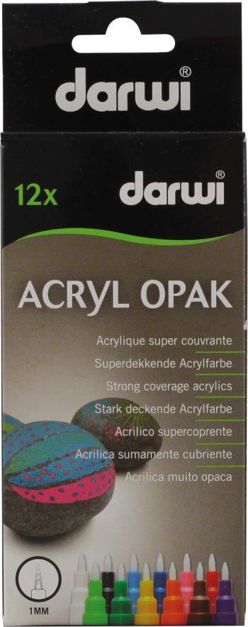 Darwi Acryl Opak Marker Set Sada akrylových fixiek 12 x 3 ml