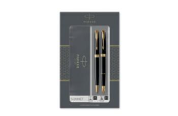 Parker 1501/8893371 Royal Sonnet Black GT, darčeková sada plniaceho a guličkového pera